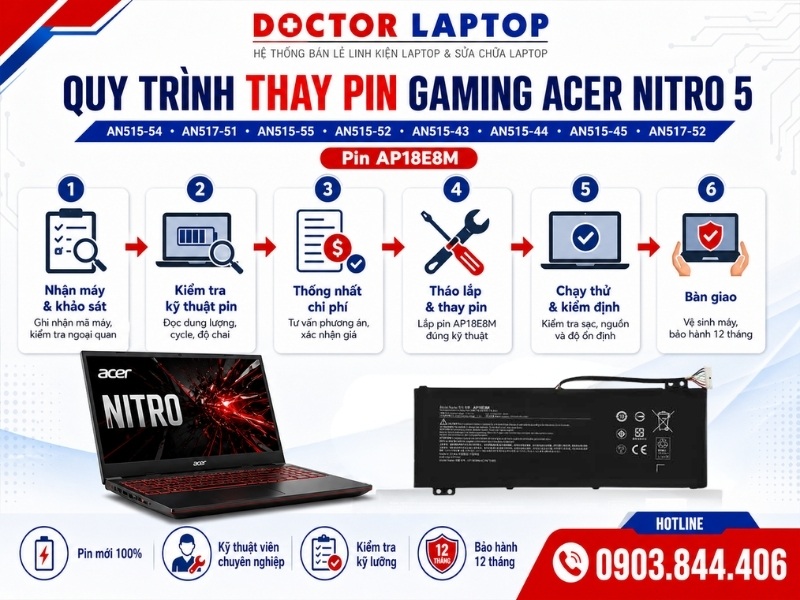 Pin laptop gaming acer nitro 5 an515-54 an517-51 an515-55 an515-52 an515-43 an515-44 an515-45 an517-52 ap18e8m - 4
