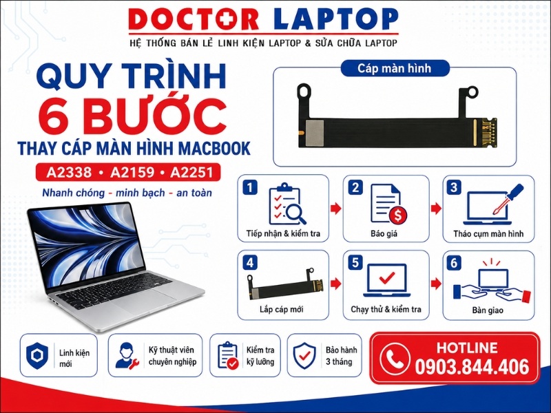 Cáp màn hình macbook a2338 a2159 a2251 - 5