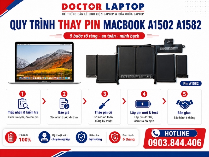 Pin macbook a1502 a1582 - 6