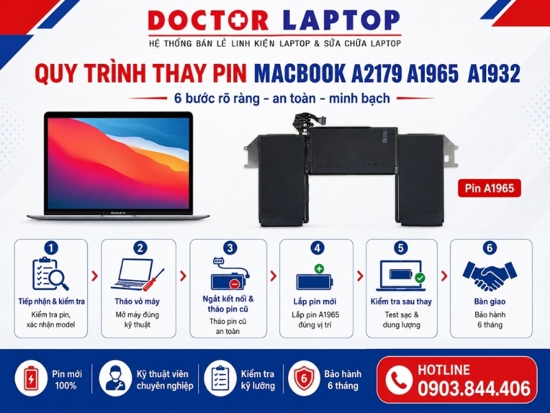 Pin macbook a2179 a1965 a1932 - 4