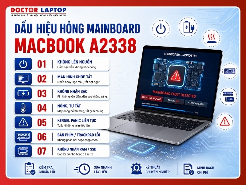 Sửa chữa mainboard macbook a2338 - 2