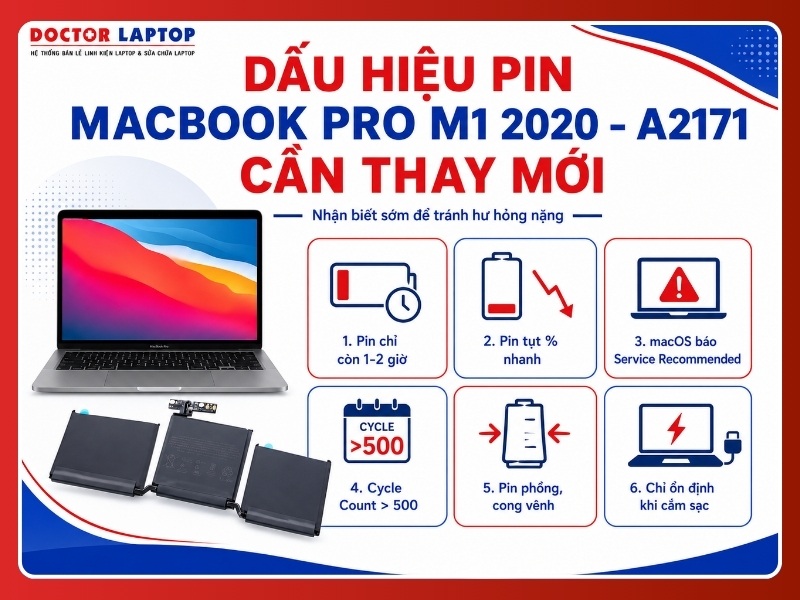 Pin macbook pro m1 2020 a2159 a2289 a2171 a2338 - 6