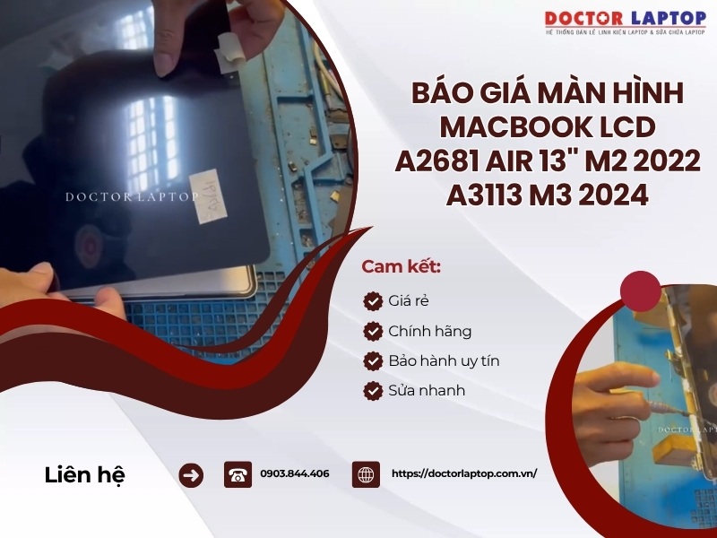 Màn hình macbook lcd a2681 air 13 m2 2022 a3113 m3 2024 - 1