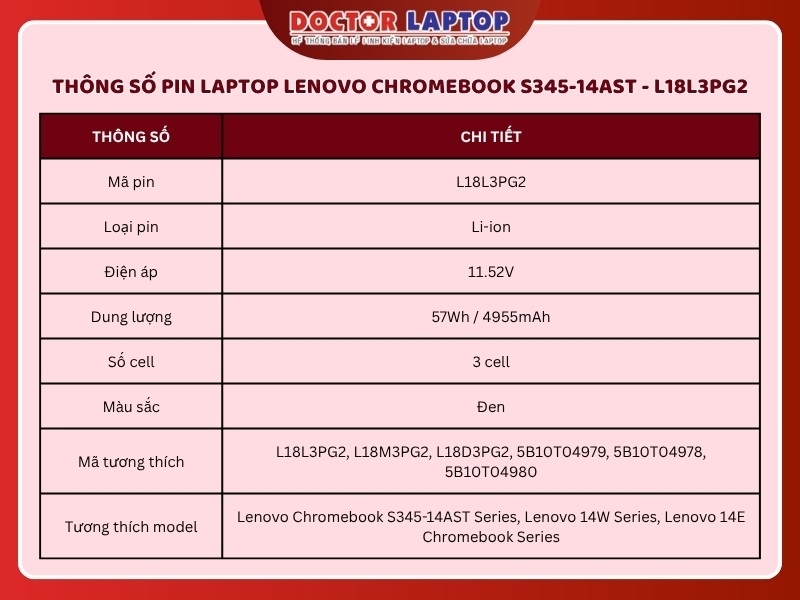 Pin laptop lenovo chromebook s345-14ast - l18l3pg2 - 2