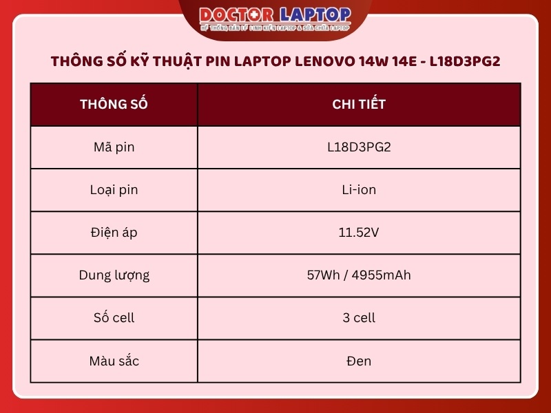Pin laptop lenovo 14w 14e - l18d3pg2 - 2