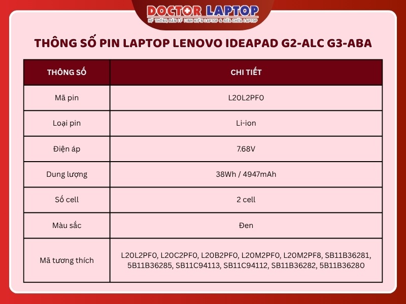 Pin laptop lenovo ideapad g2-alc g3-aba - 2