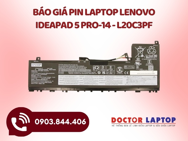 Pin laptop lenovo ideapad 5 pro-14acn6 - 14iap7 - 14arh7 - 14itl6 l20c3pf1 565wh 3-cell 1152v - 1