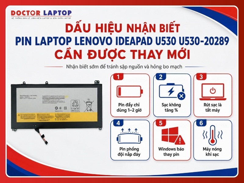 Pin laptop lenovo ideapad u530 u530-20289 l12l4p62 - 5