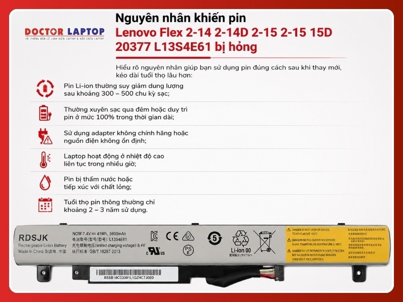 Pin laptop lenovo flex 2-14 2-14d 2-15 2-15 15d 20377 l13s4e61 - 4