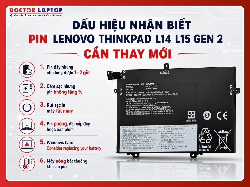 Pin laptop lenovo thinkpad l14 l15 gen 2 l17c3p52 - 5