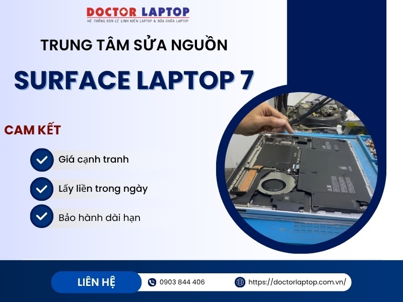 Sửa nguồn surface laptop 7 - 5
