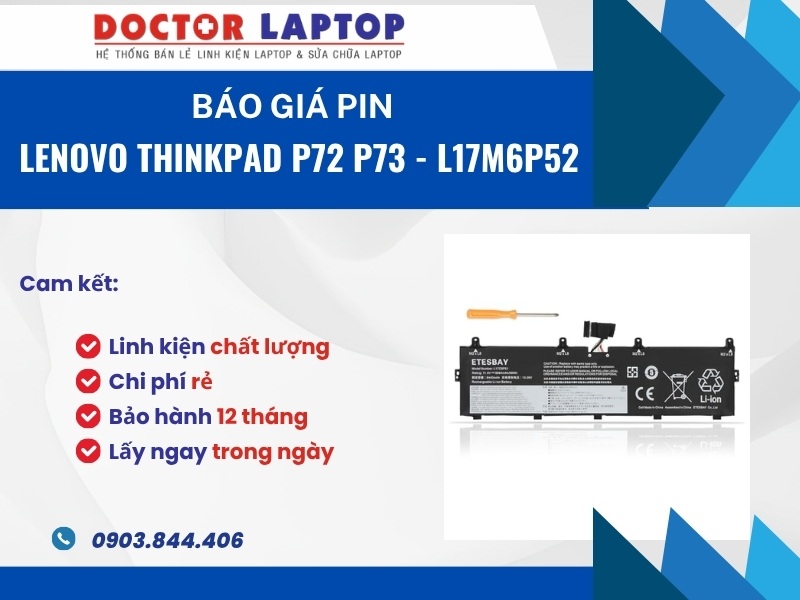 Pin laptop lenovo thinkpad p72 p73 l17m6p52 - 1