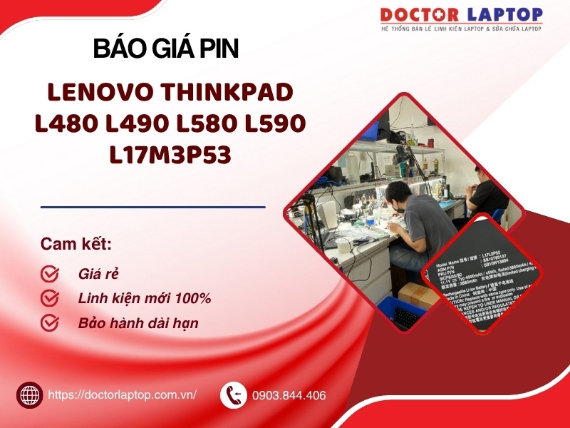 Pin laptop lenovo thinkpad l480 l490 l580 l590 l17m3p53 - 1