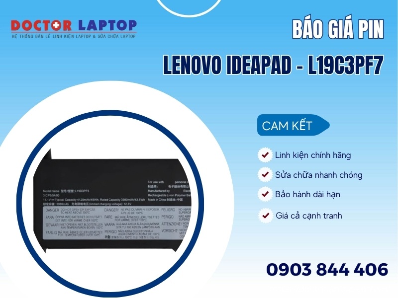Pin lenovo ideapad 3-14ada05 3-14are05 3-14iil05 3-14iml05 3-15are05 3-15iil05 3-15iml05 l19c3pf7 - 1