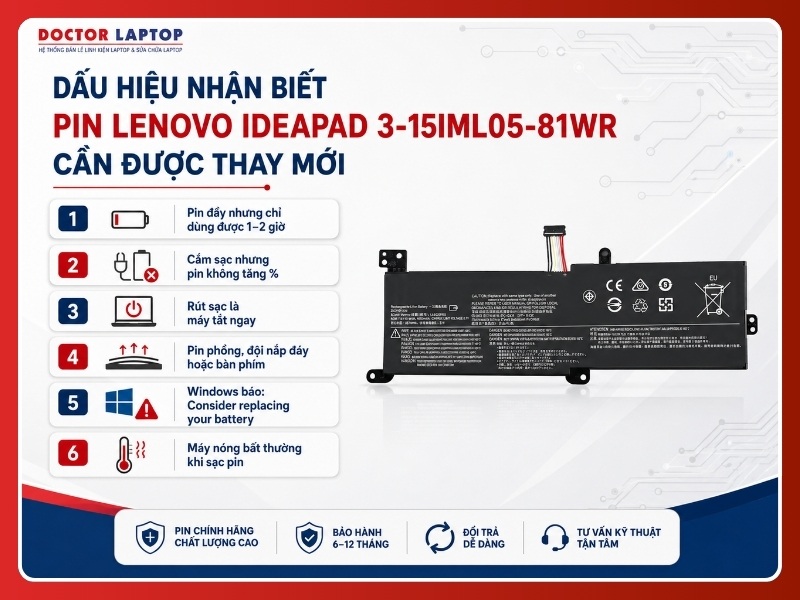Pin lenovo ideapad 3-15iml05-81wr - 5