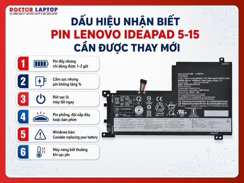 Pin lenovo ideapad 5-15iil05 5-15are05 5-15itl05 5 15ial7 5 15aba7 l19m4pf1 - 5