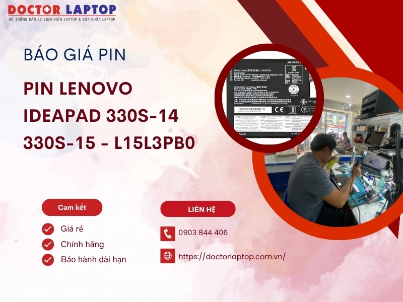 Pin lenovo ideapad 330s-14ast 330s-14ikb 330s-15arr 330s-15ast 330s-15ikb l15l3pb0 - 1