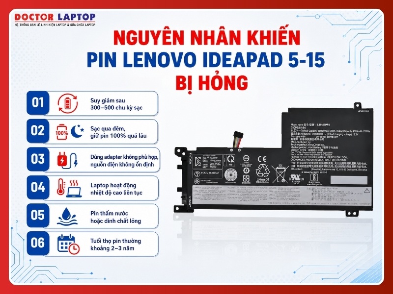 Pin lenovo ideapad 5-15iil05 5-15are05 5-15itl05 5 15ial7 5 15aba7 l19m4pf1 - 4