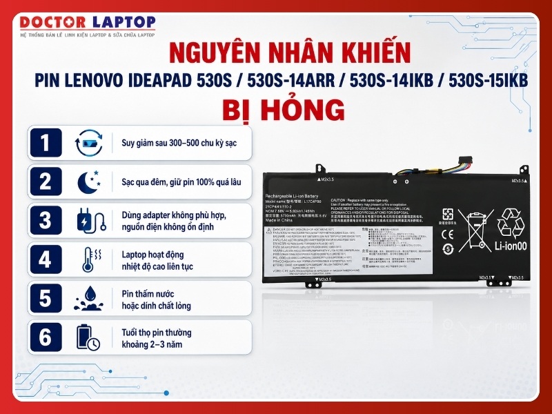 Pin lenovo ideapad 530s 530s-14arr 530s-14ikb 530s-15ikb l17c4pb0 - 4