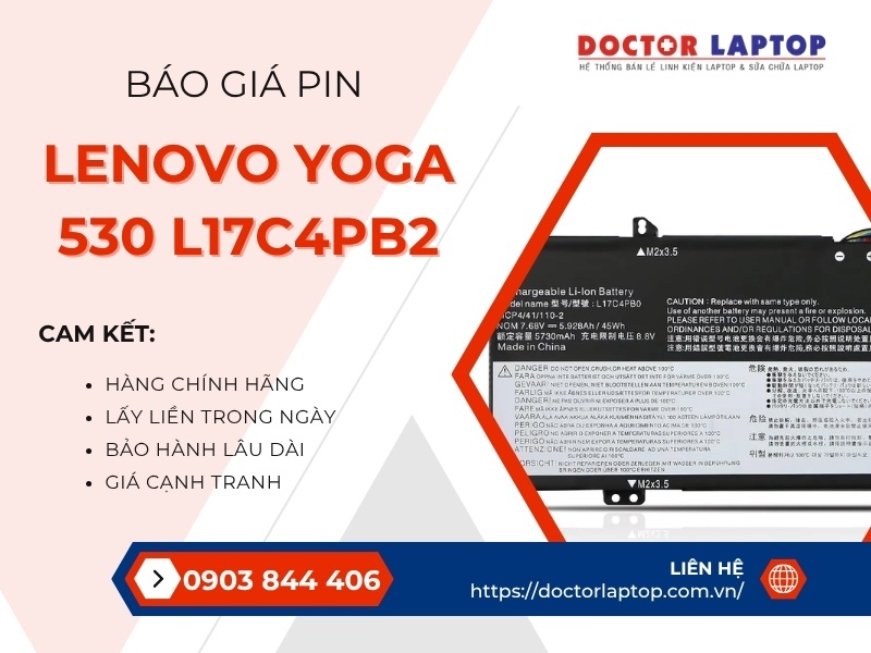 Pin lenovo yoga 530 530-14arr 530-14ikb l17c4pb2 - 1