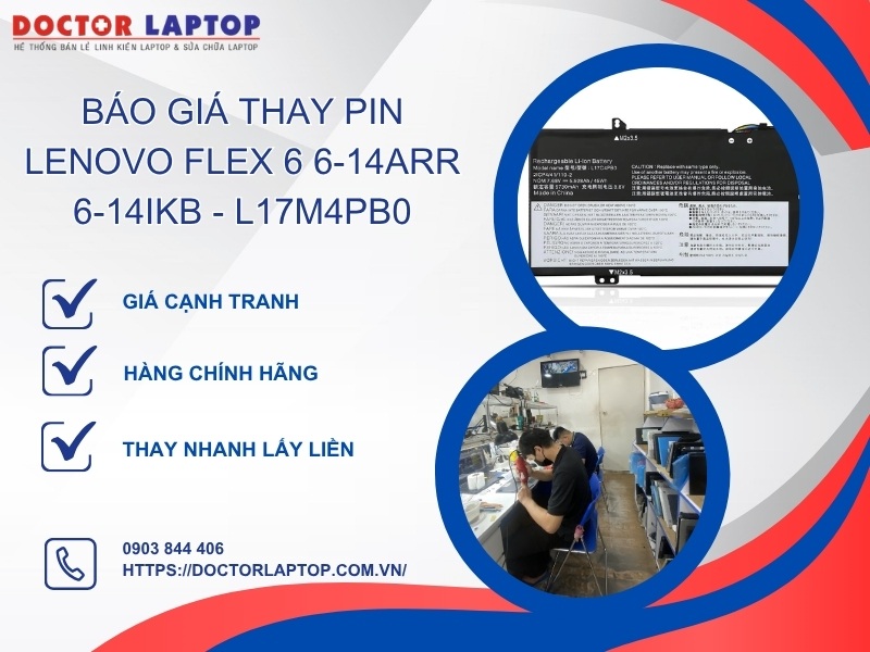Pin lenovo flex 6 6-14arr 6-14ikb l17m4pb0 - 1