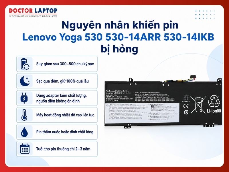 Pin lenovo yoga 530 530-14arr 530-14ikb l17c4pb2 - 4
