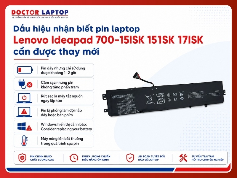 Pin lenovo ideapad 700-15isk 151sk 17isk l14m3p24 - 5