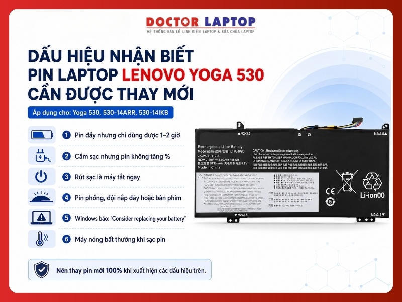 Pin lenovo yoga 530 530-14arr 530-14ikb l17c4pb2 - 5