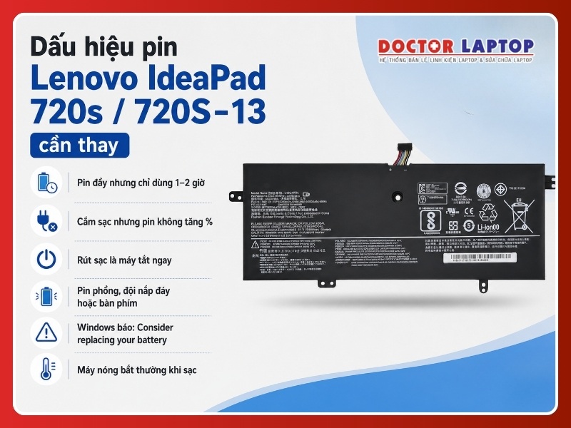 Pin lenovo ideapad 720s 720s-13arr 720s-13ikb 720s-13ikbr l16c4pb3 - 5