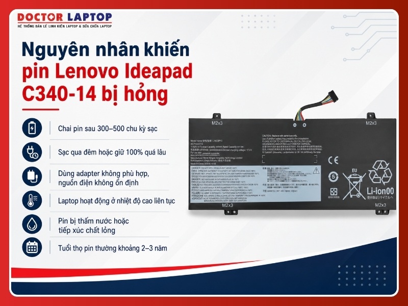 Pin lenovo ideapad c340-14api c340-14iml c340-14iwl l18m4pf3 - 4