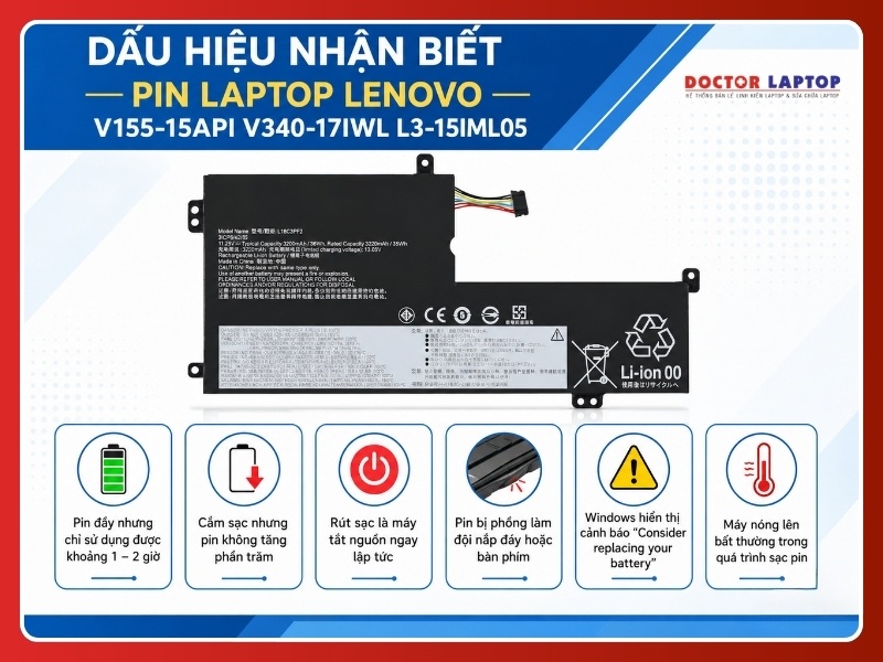 Pin lenovo v155-15api v340-17iwl l3-15iml05 l18l3pf1 - 5