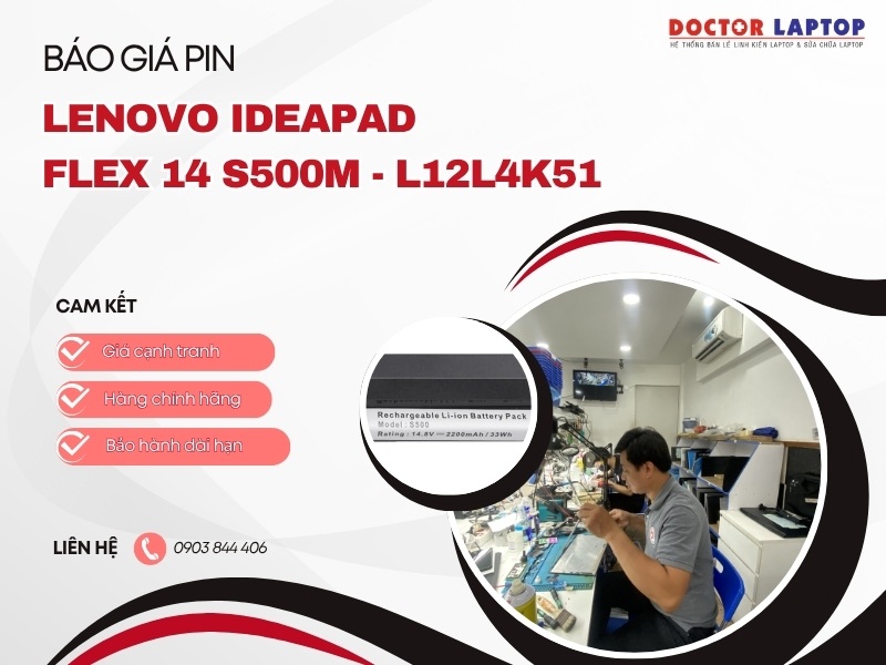 Pin lenovo ideapad flex 14 s500m l12l4k51 - 1