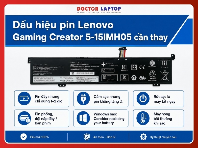 Pin lenovo gaming creator 5-15imh05 l19d3pf4 - 5
