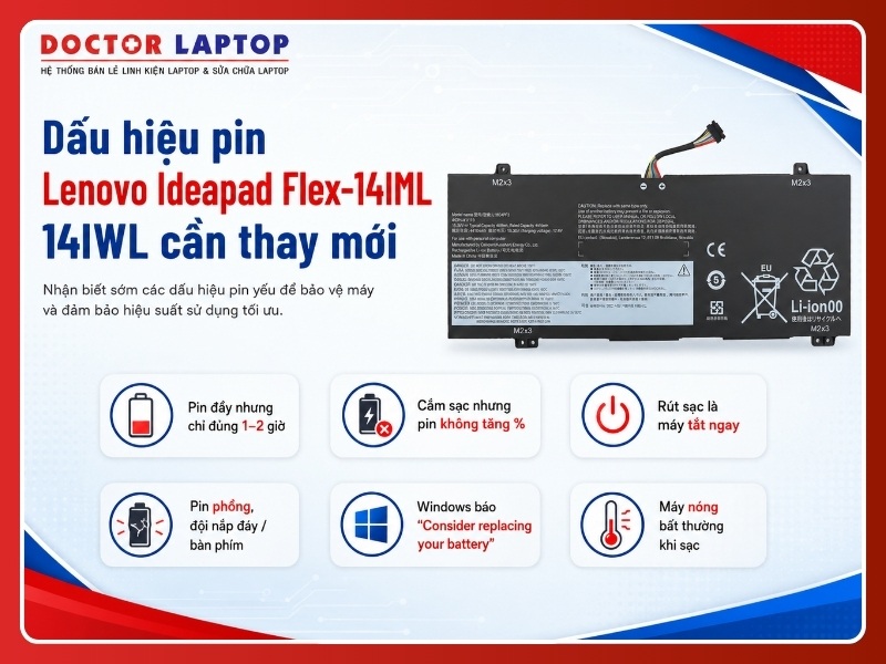 Pin lenovo ideapad flex-14iml 14iwl l18c4pf4 - 5