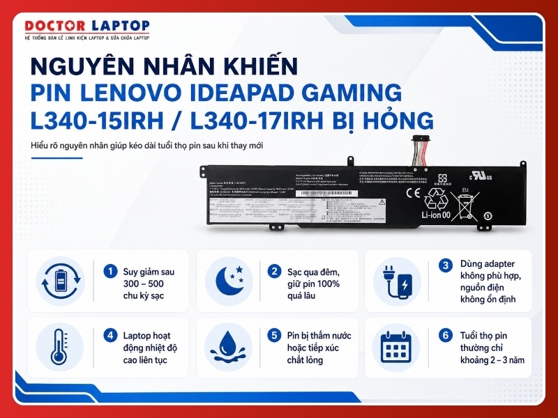 Pin lenovo ideapad gaming l340-15irh l340-17irh l18m3pf1 - 4