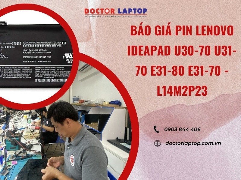 Pin lenovo ideapad u30-70 u31-70 e31-80 e31-70 l14m2p23 - 1