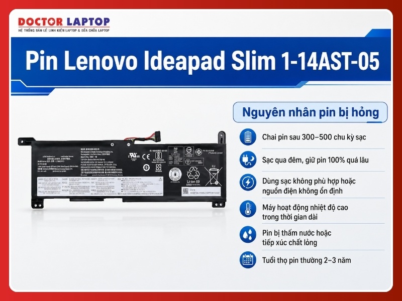 Pin lenovo ideapad slim 1-14ast-05 l19m2pf0 - 4