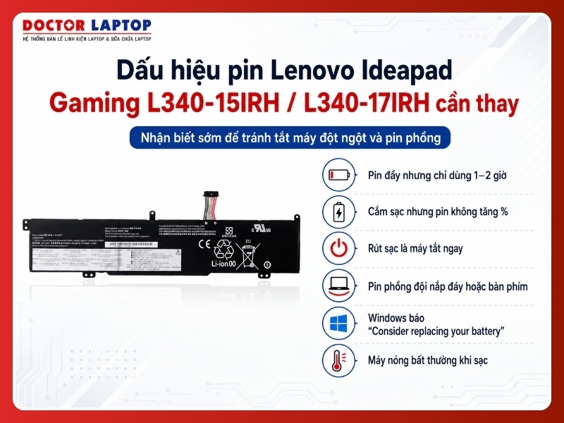Pin lenovo ideapad gaming l340-15irh l340-17irh l18m3pf1 - 5