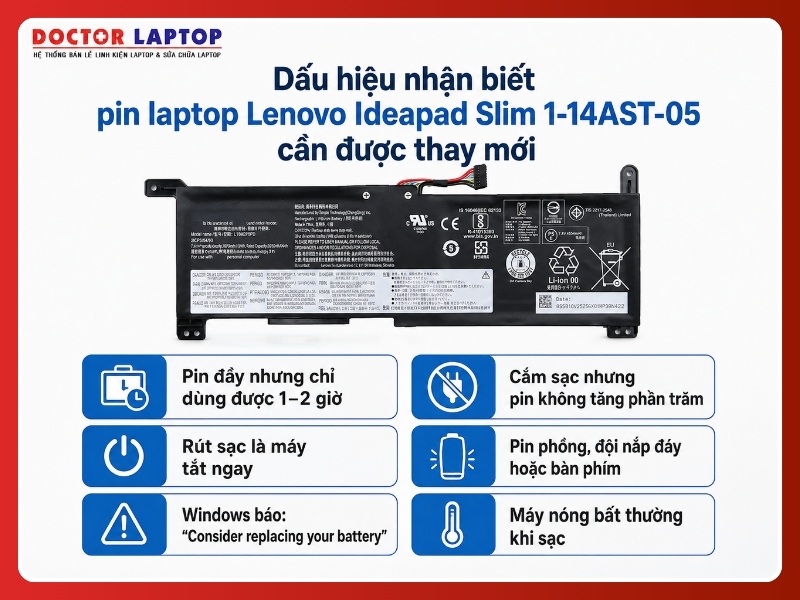Pin lenovo ideapad slim 1-14ast-05 l19m2pf0 - 5