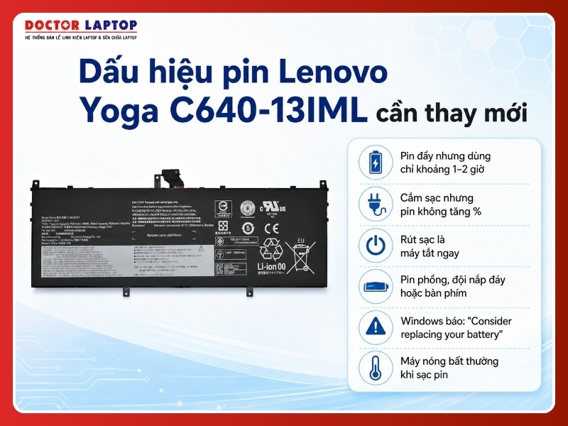 Pin lenovo yoga c640-13iml l19d4pd1 - 5