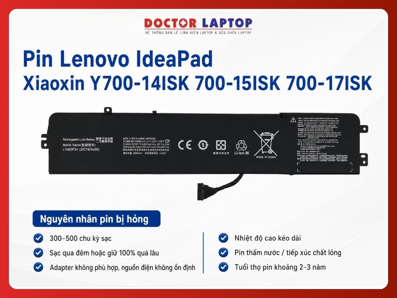 Pin lenovo ideapad xiaoxin y700-14isk 700-15isk 700-17isk l14s3p24 - 4