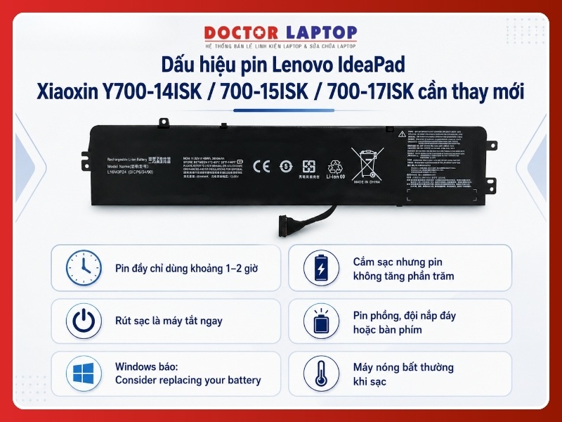 Pin lenovo ideapad xiaoxin y700-14isk 700-15isk 700-17isk l14s3p24 - 5