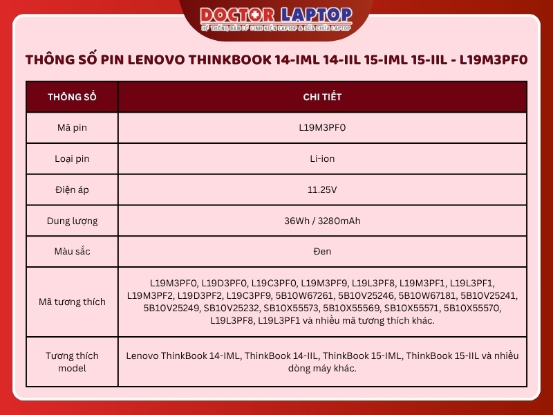 Pin lenovo thinkbook 14-iml 14-iil 15-iml 15-iil l19m3pf0 - 2