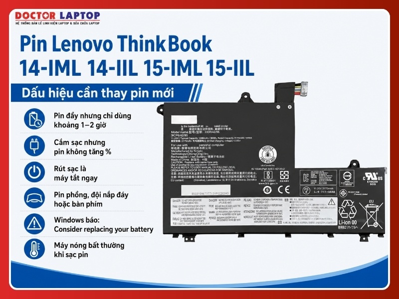 Pin lenovo thinkbook 14-iml 14-iil 15-iml 15-iil l19m3pf0 - 5