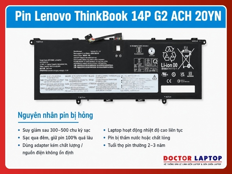 Pin lenovo thinkbook 14p g2 ach 20yn l20c4pd2 - 4