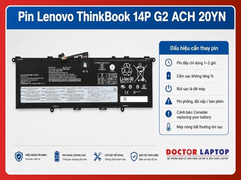 Pin lenovo thinkbook 14p g2 ach 20yn l20c4pd2 - 5