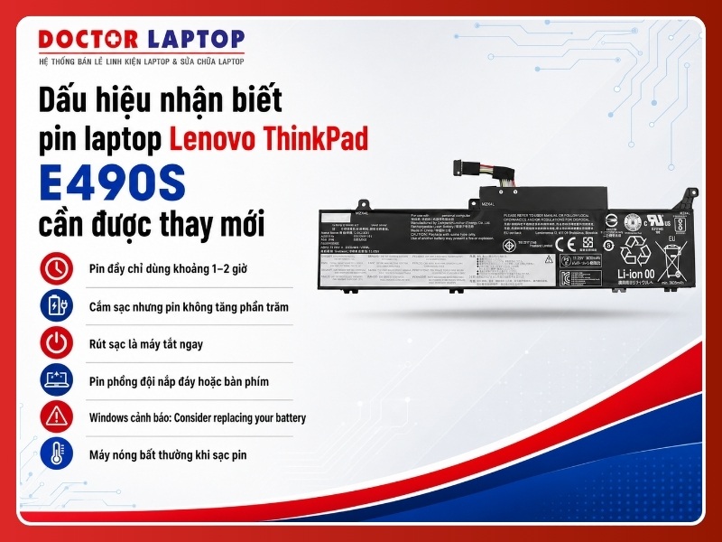 Pin lenovo thinkpad e490s l18l3p51 - 5