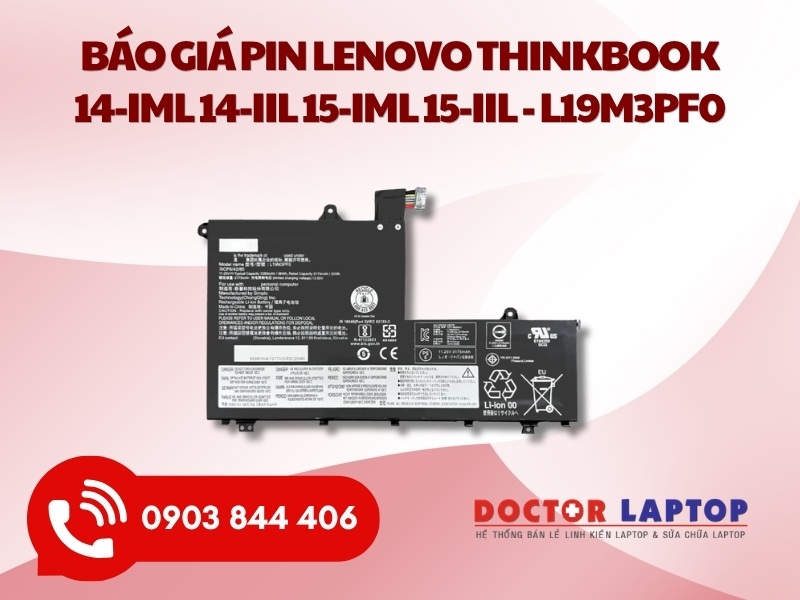 Pin lenovo thinkbook 14-iml 14-iil 15-iml 15-iil l19m3pf0 - 1