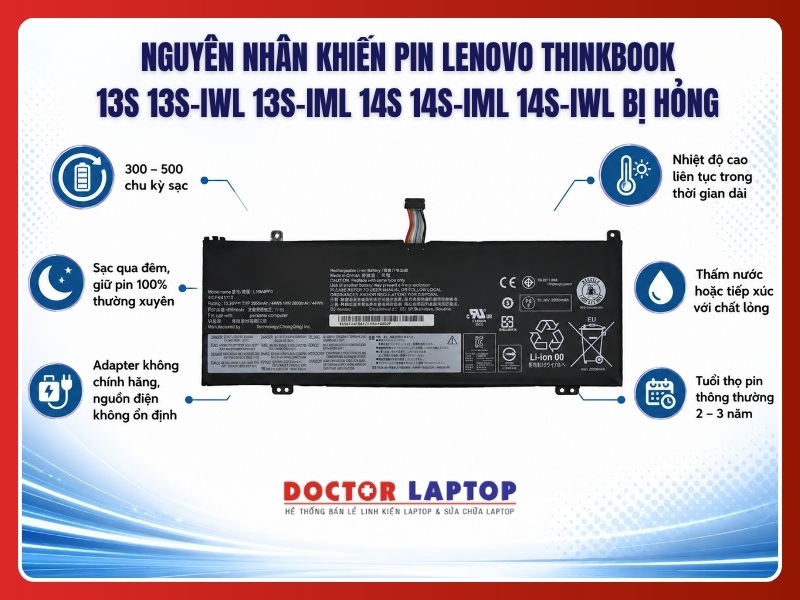 Pin lenovo thinkbook 13s 13s-iwl 13s-iml 14s 14s-iml 14s-iwl l18d4pf0 - 4