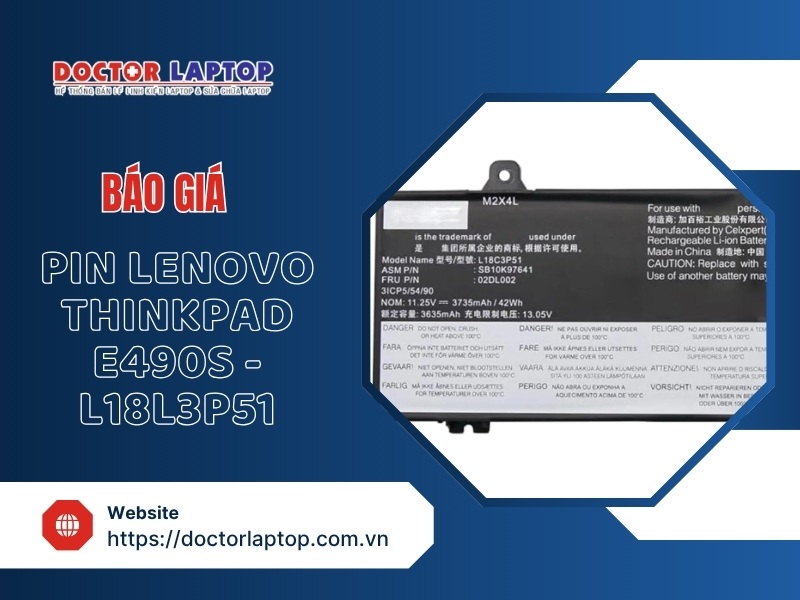 Pin lenovo thinkpad e490s l18l3p51 - 1